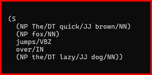 Picture showing the output of chunking in NLP